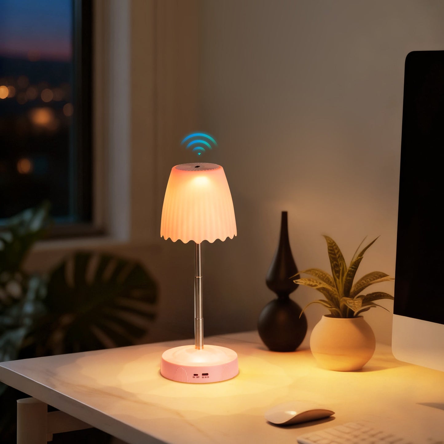 Compact USB Bedside Table Lamp