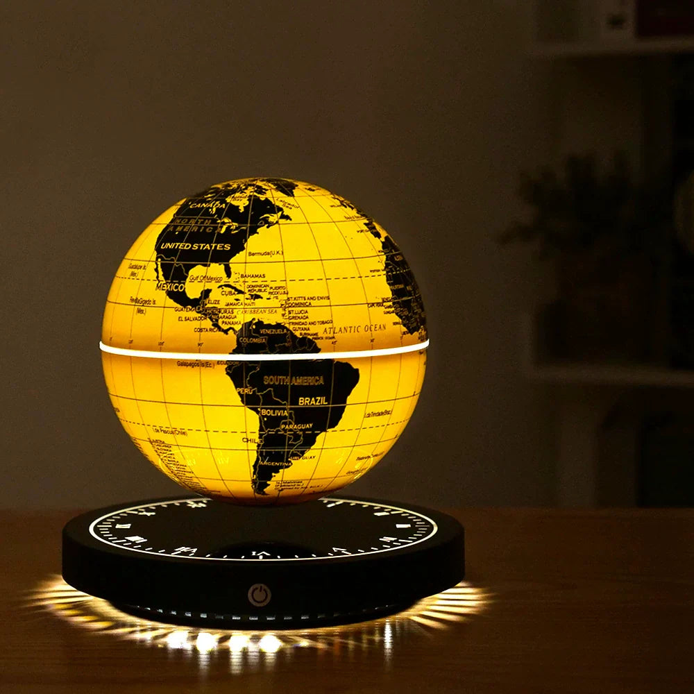 Sleek Globe Table Lamp with LED Digital Base