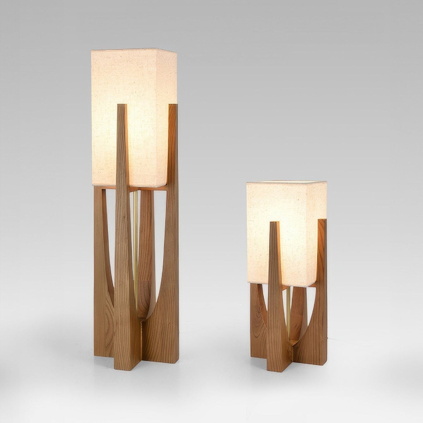 Asian-Style Wooden Floor Lamp - Luxicro