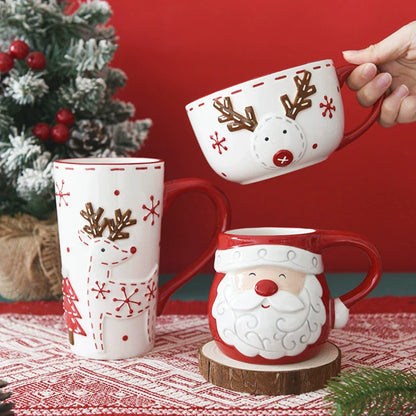 Big Comforting Holiday Santa Coffee Mug