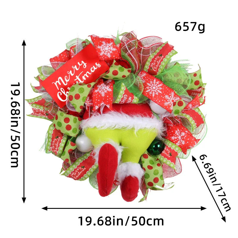 Fun Holiday Wreath Door Hanger Decoration