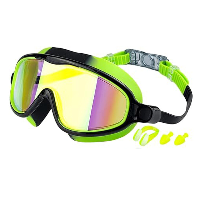 Kids Large Frame Clear Swim Goggles Waterproof