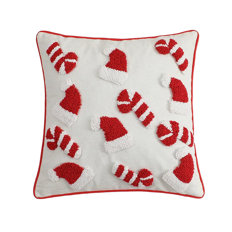Plush Textured Holiday Velvet Pillow