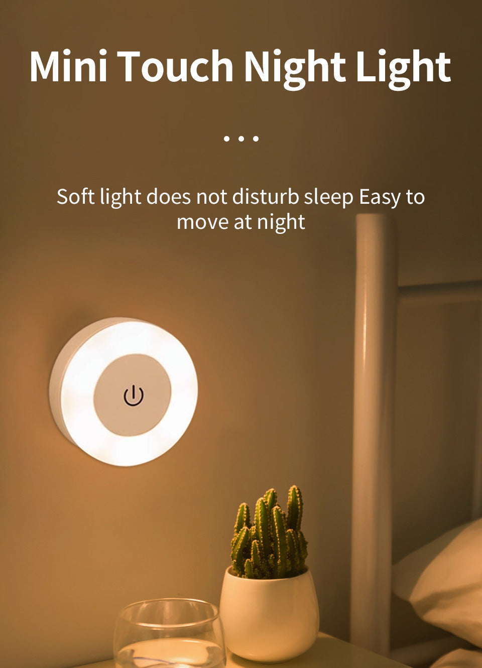 Automatic Plug-in LED Bedside Lamp