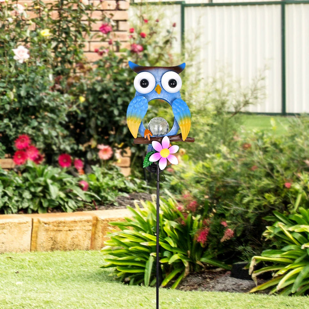 Bright Outdoor Solar Powered Owl Lamp