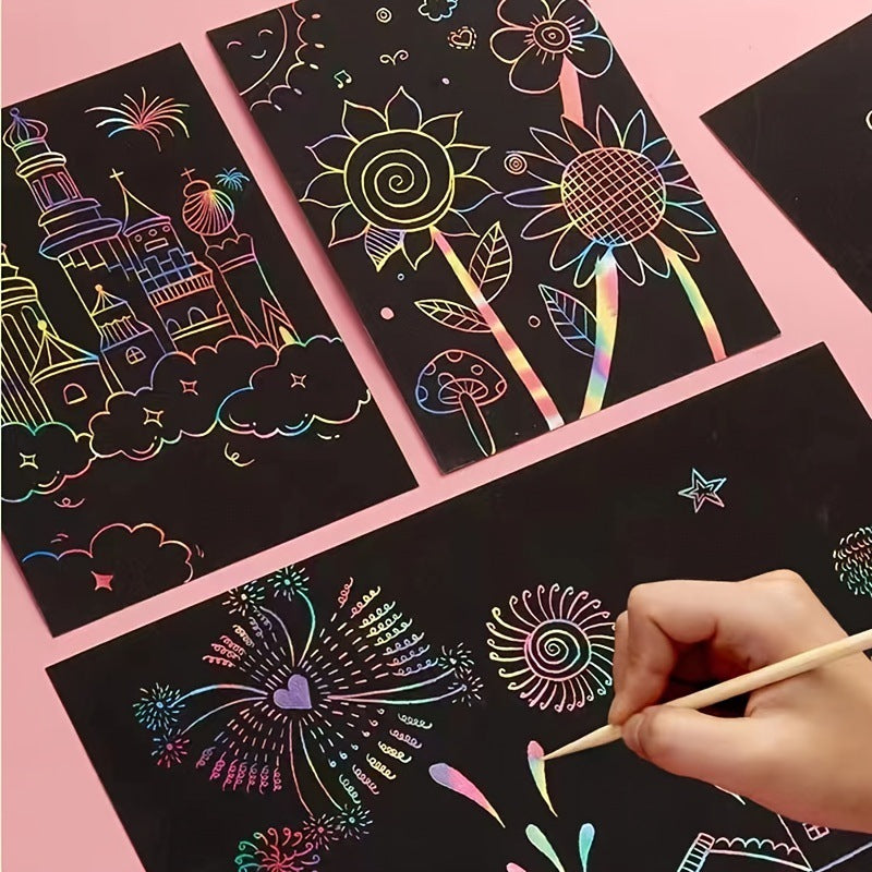 Vibrant Kids Scratch Art Pad