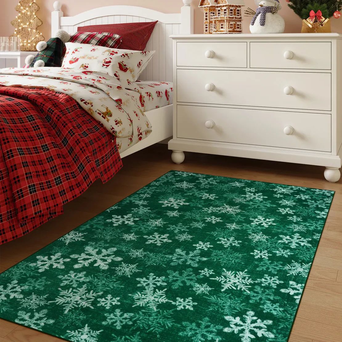 Cozy Holiday Area Rug - Warm Non-Slip Home Rug