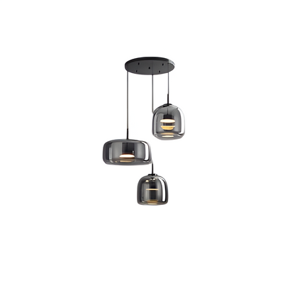 Vintage Style Glass Pendant Lighting Set of 3