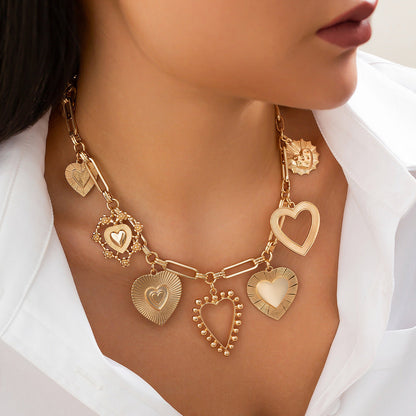 Trendy Love Heart Chain Necklace