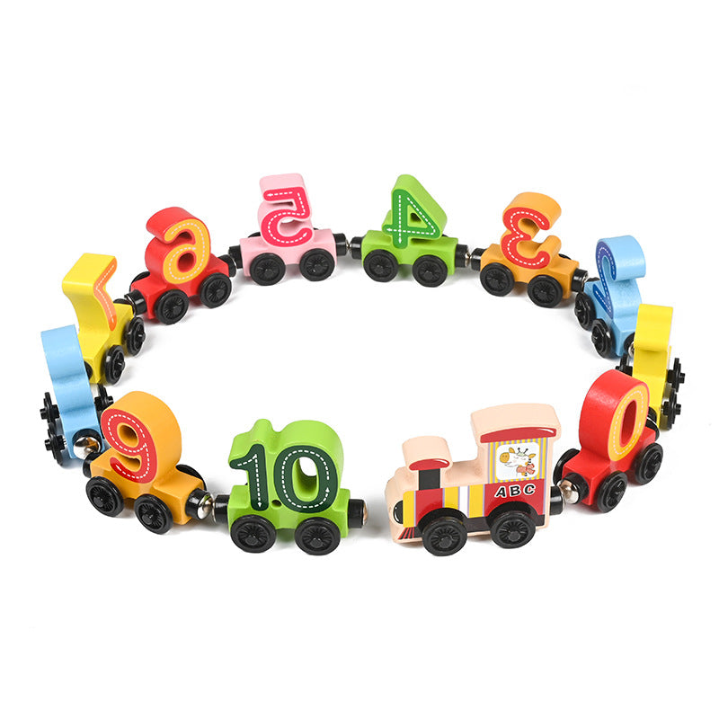 Learning Wooden Toy Train Set