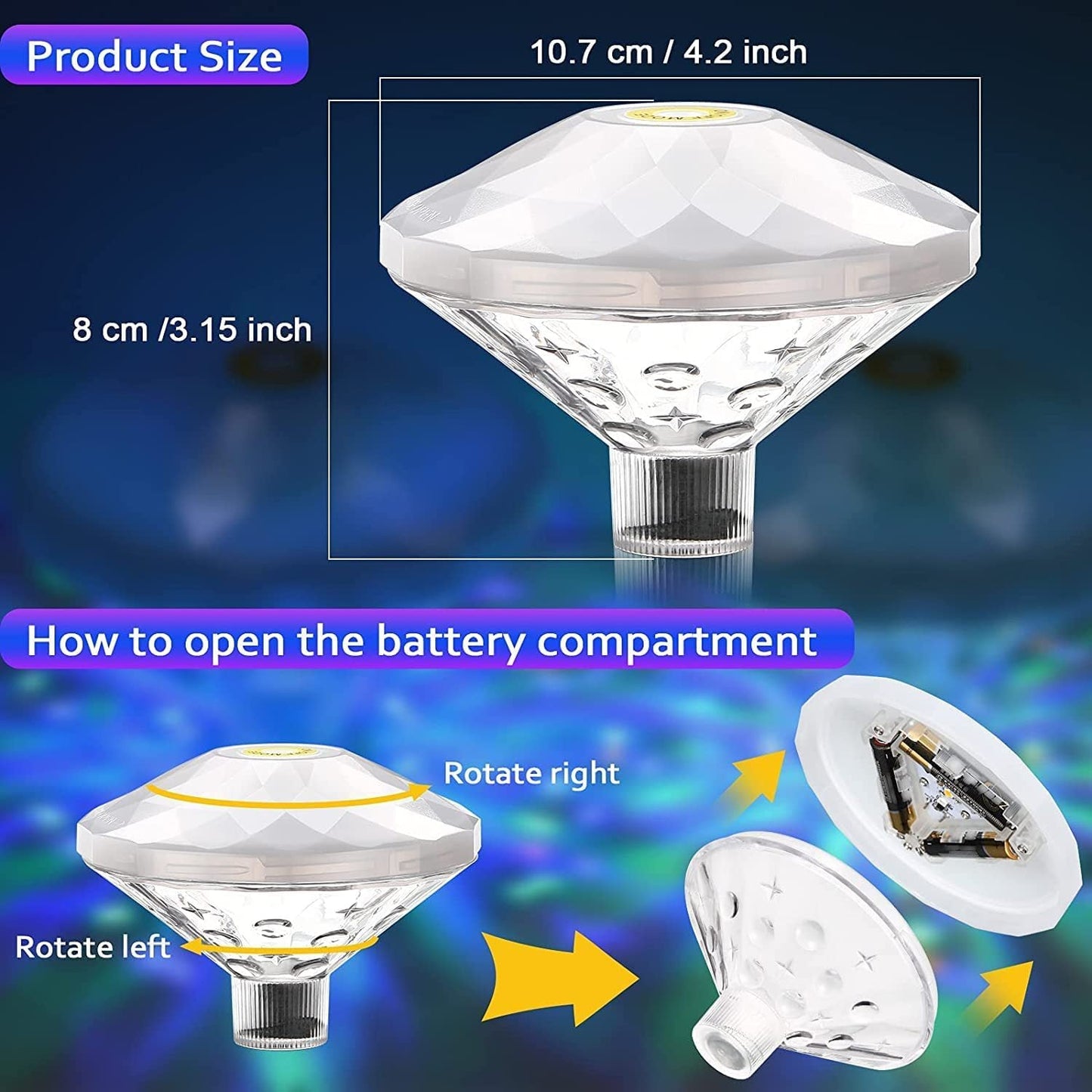 Vibrant Pool Float Lamp Waterproof LED Garden Light