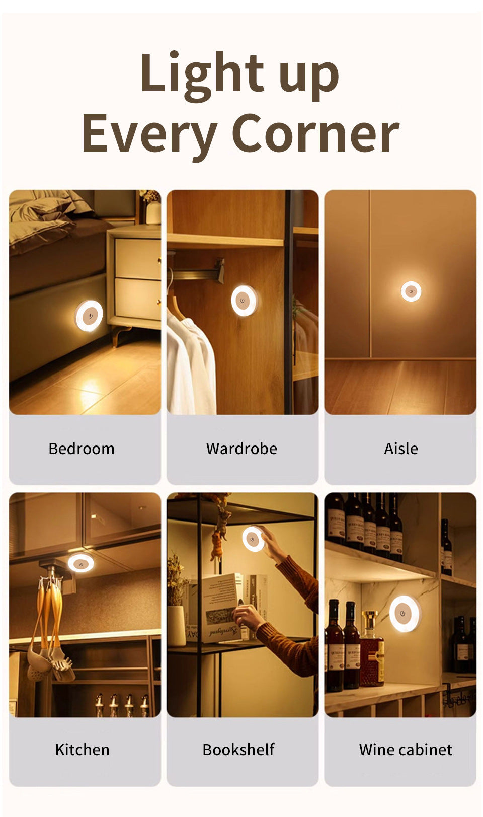 Automatic Plug-in LED Bedside Lamp