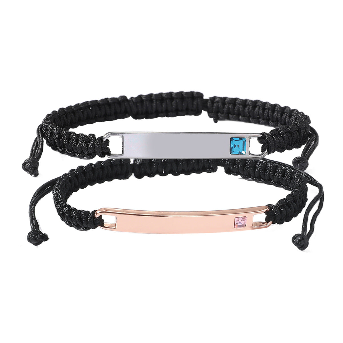 Personalized Love Heart Magnetic Charm Bangle Set