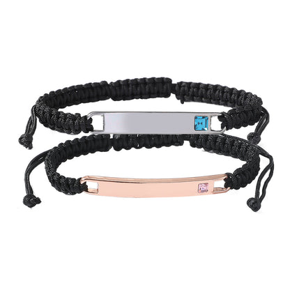 Personalized Love Heart Magnetic Charm Bangle Set