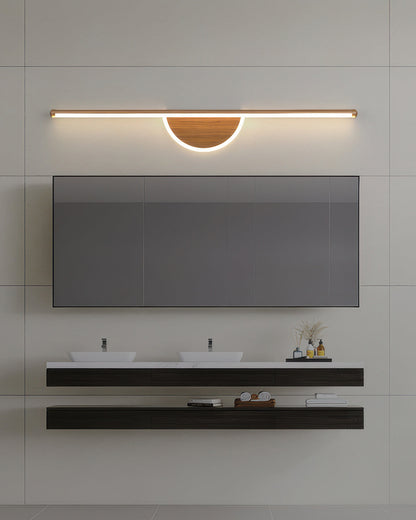 Contemporary Curved Wood Wall Light