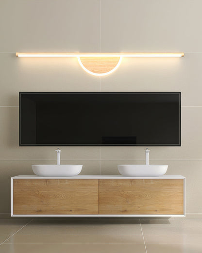 Contemporary Curved Wood Wall Light