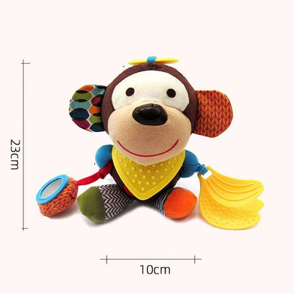 Cute Infant Rattle Toy with Silicone Chew Toys