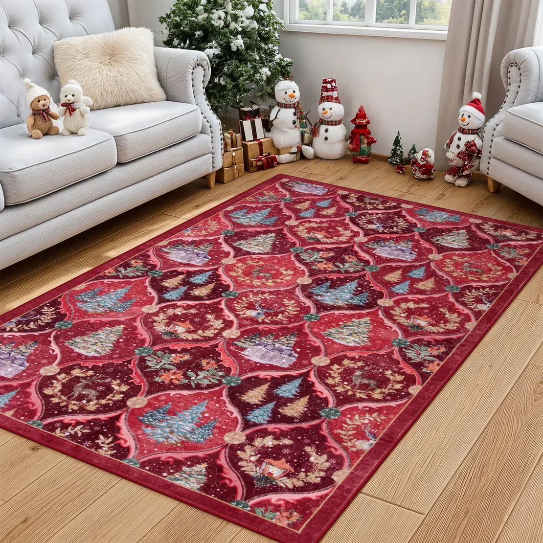Soft Festive Holiday Area Rug