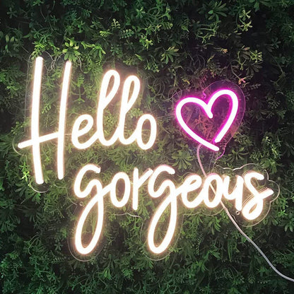 Bright LED Sign Hello Gorgeous