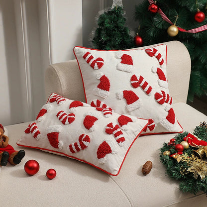 Plush Textured Holiday Velvet Pillow