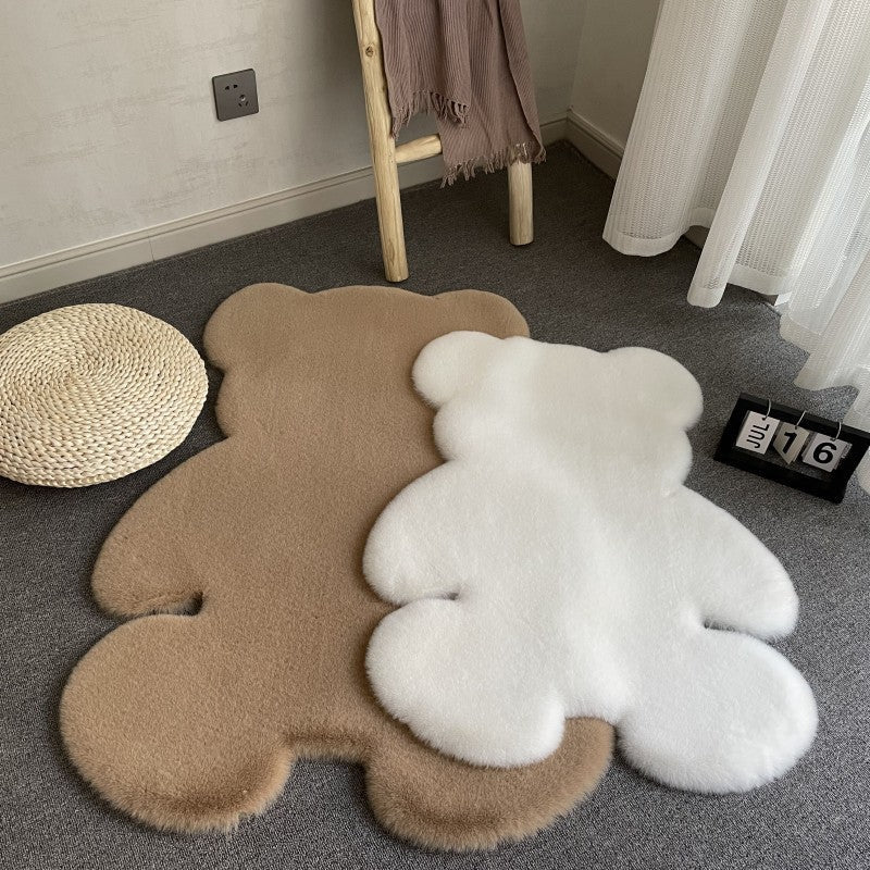 Cozy Teddy Bear Area Rug – Plush Floor Mat for Kids - Luxicro