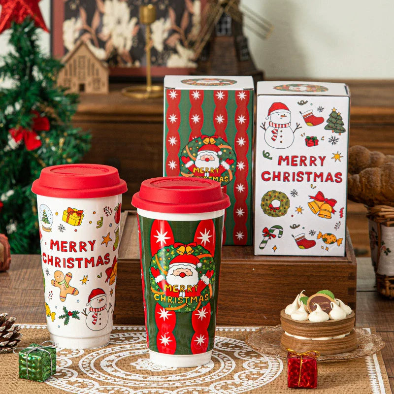 Colorful Holiday Ceramic Coffee Mug
