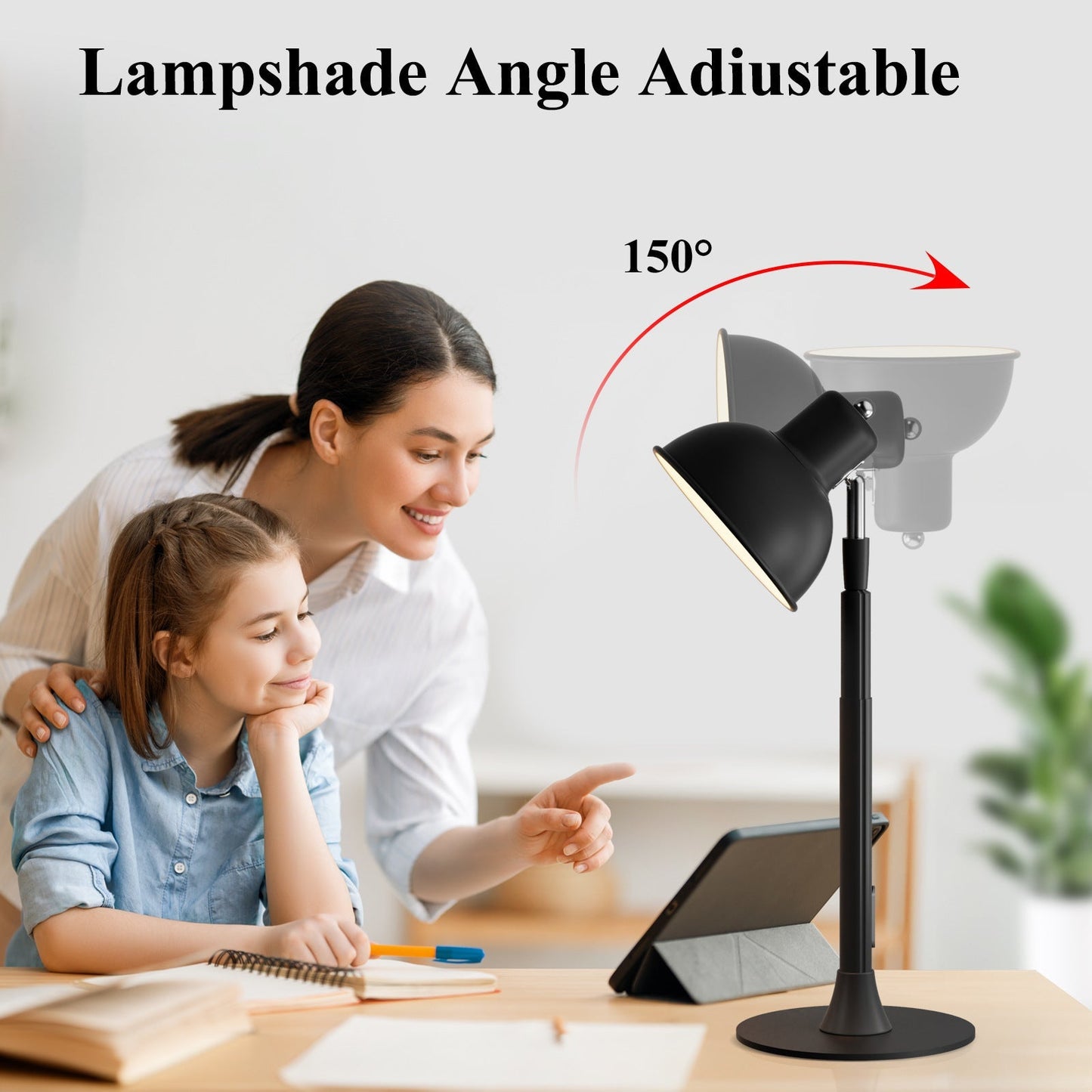 Compact Study Lamp with USB and Flexible Arm