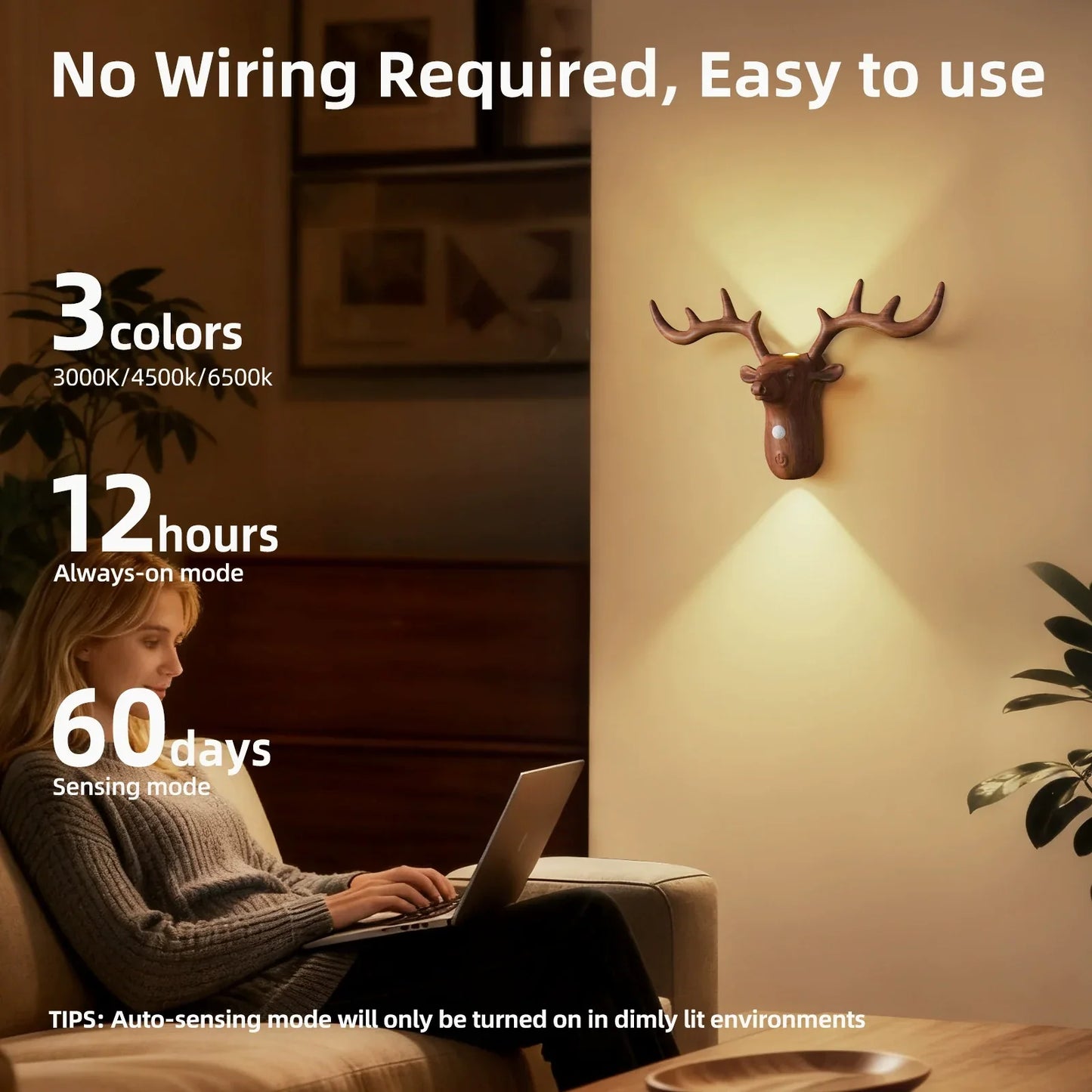 Bright Cordless Bedroom Table Lamp