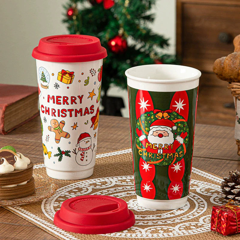 Colorful Holiday Ceramic Coffee Mug