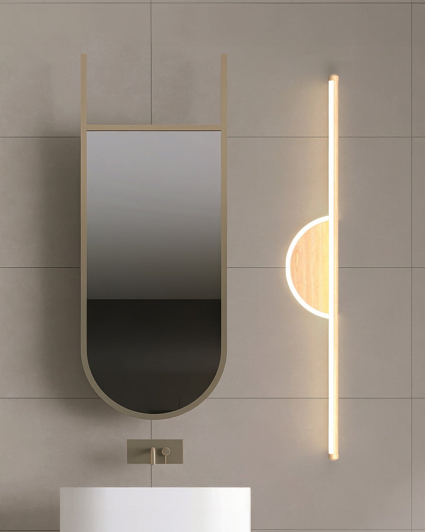 Contemporary Curved Wood Wall Light