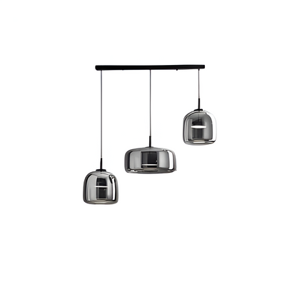 Stylish Glass Pendant Light Fixture 3-Pack Adjustable