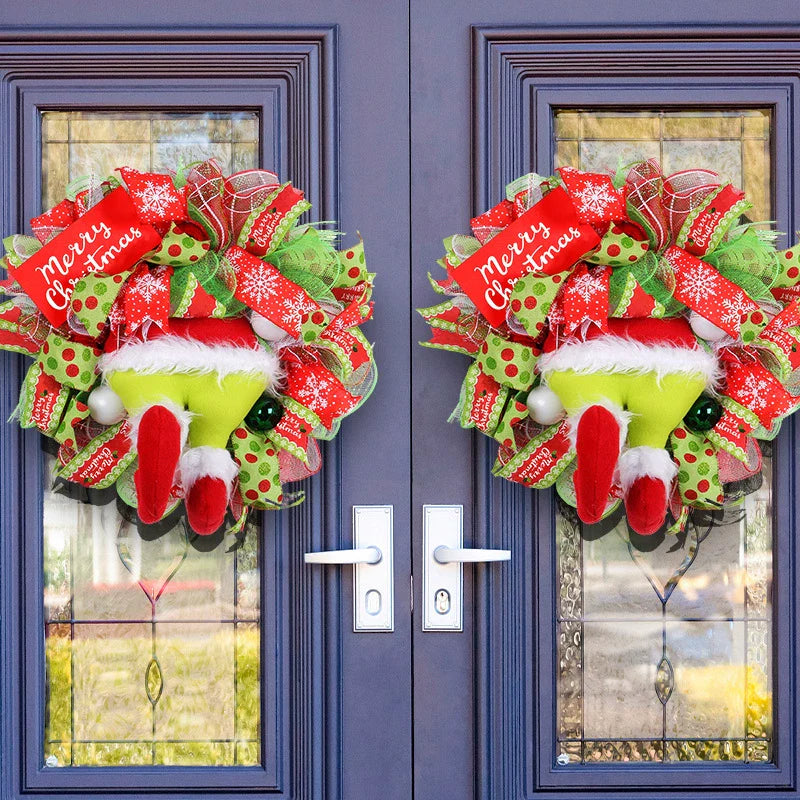 Fun Holiday Wreath Door Hanger Decoration - Luxicro