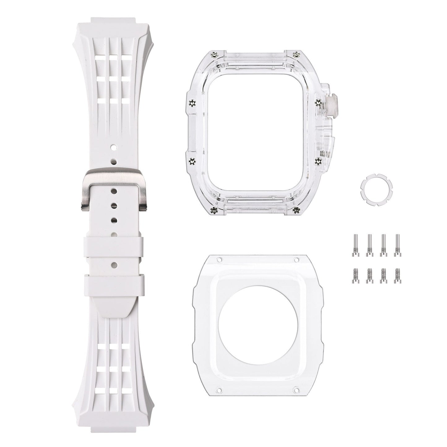 Black Rubber Strap Kit For Apple Watch