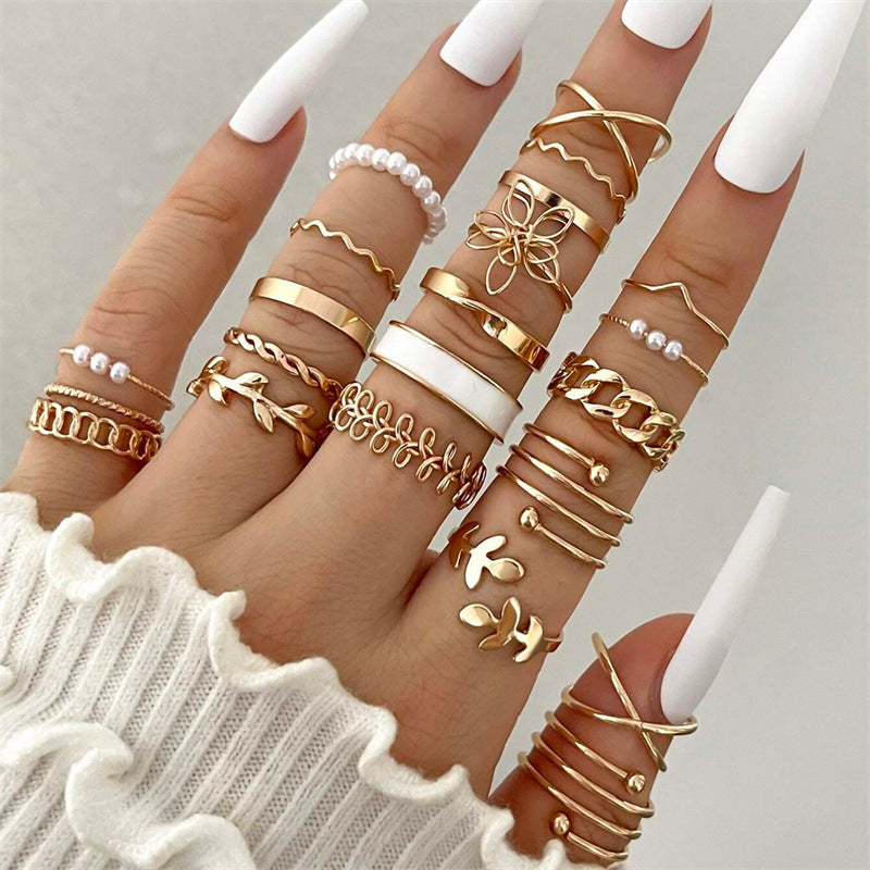 Trendy 22 Piece Ring Jewelry Set - Luxicro