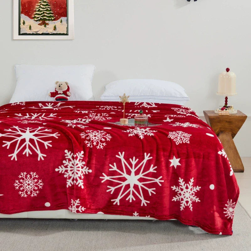 Cozy Winter Christmas Throw Blanket