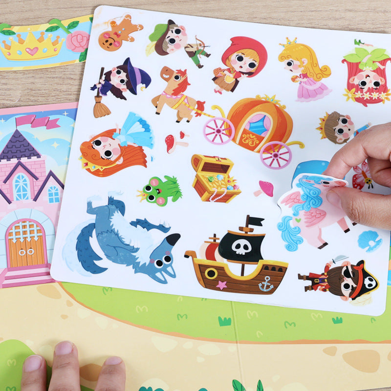 Colorful Reusable Sticker Activity Books for Kids