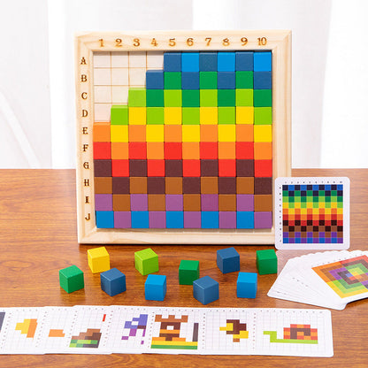 Educational Kids ABC and 123 Wood Blocks