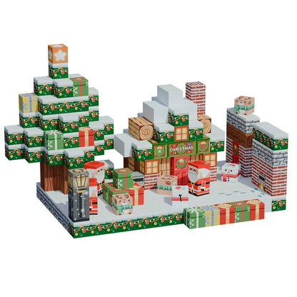 Vibrant Holiday Magnetic Construction Blocks Set