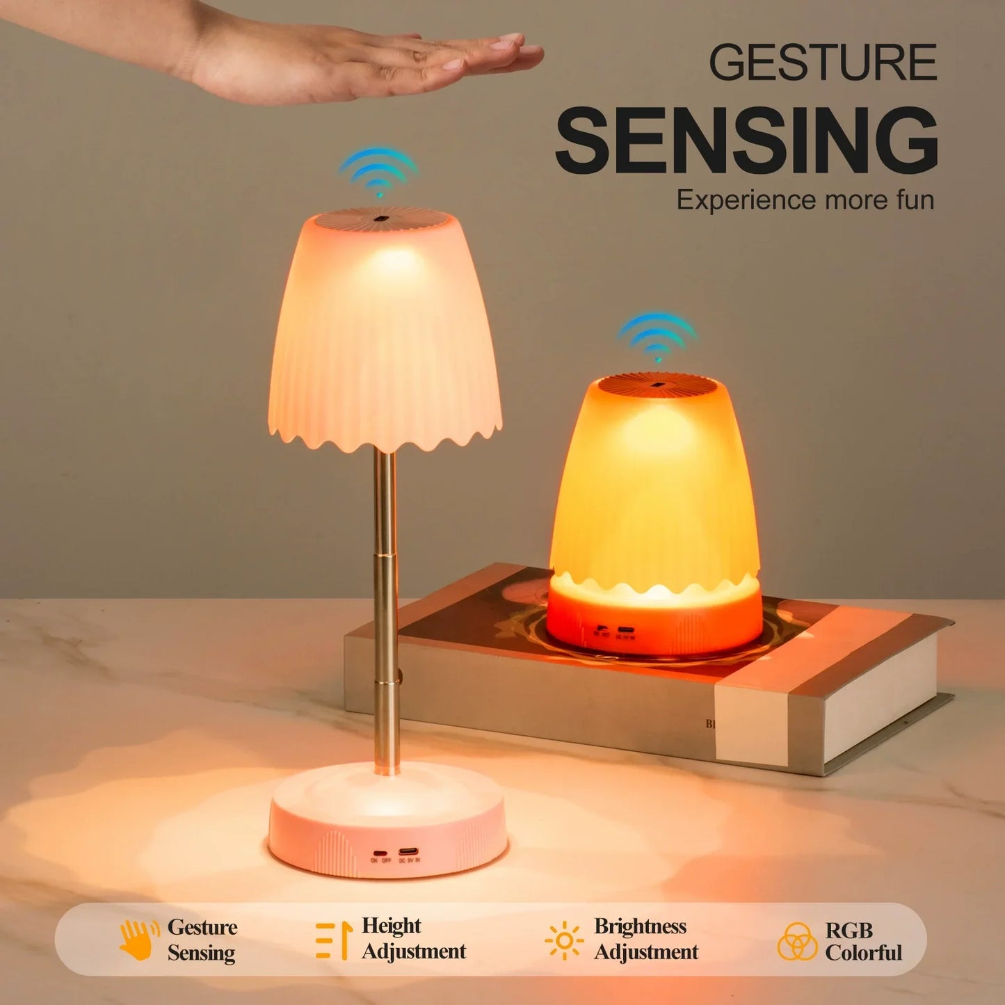Compact USB Bedside Table Lamp
