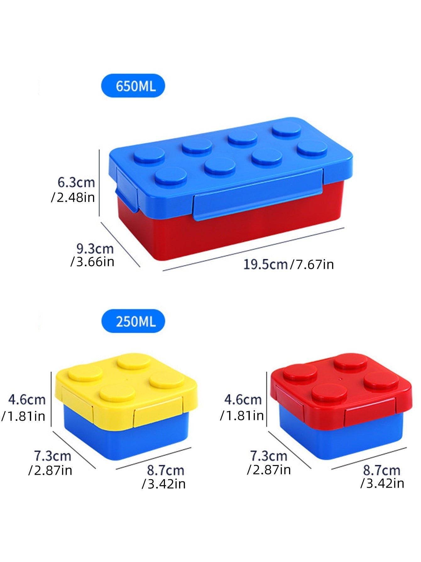 Colorful Children's Block Pattern Lunchbox - Luxicro
