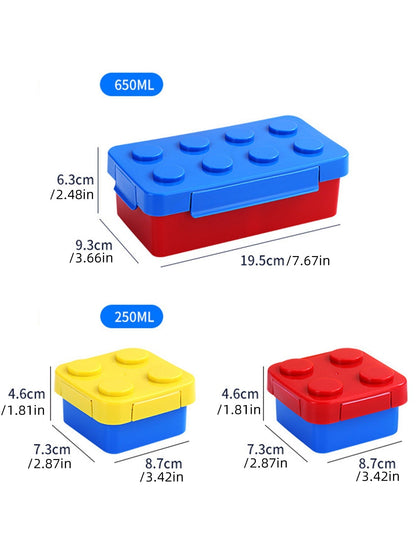 Colorful Children's Block Pattern Lunchbox - Luxicro