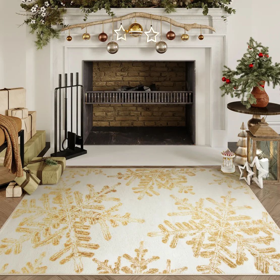 Cozy Holiday Area Rug - Warm Non-Slip Home Rug