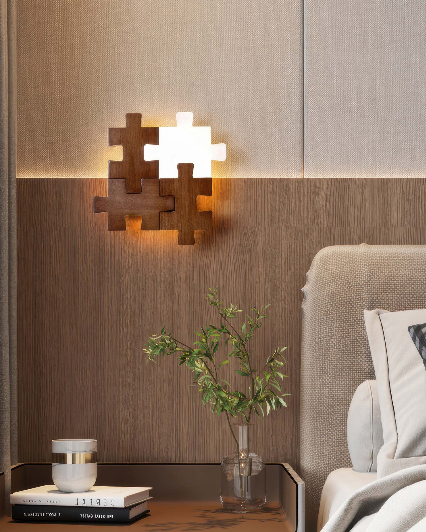 Rustic Wooden LED Wall Light Sconce Lamp