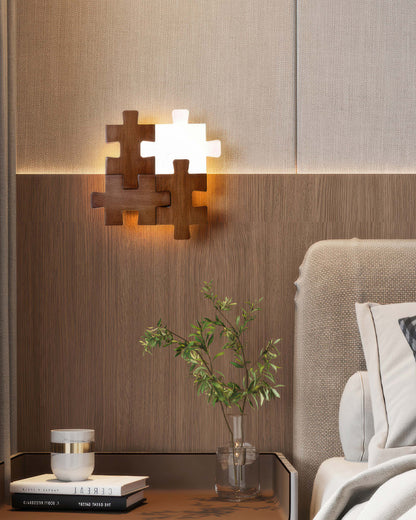 Rustic Wooden LED Wall Light Sconce Lamp