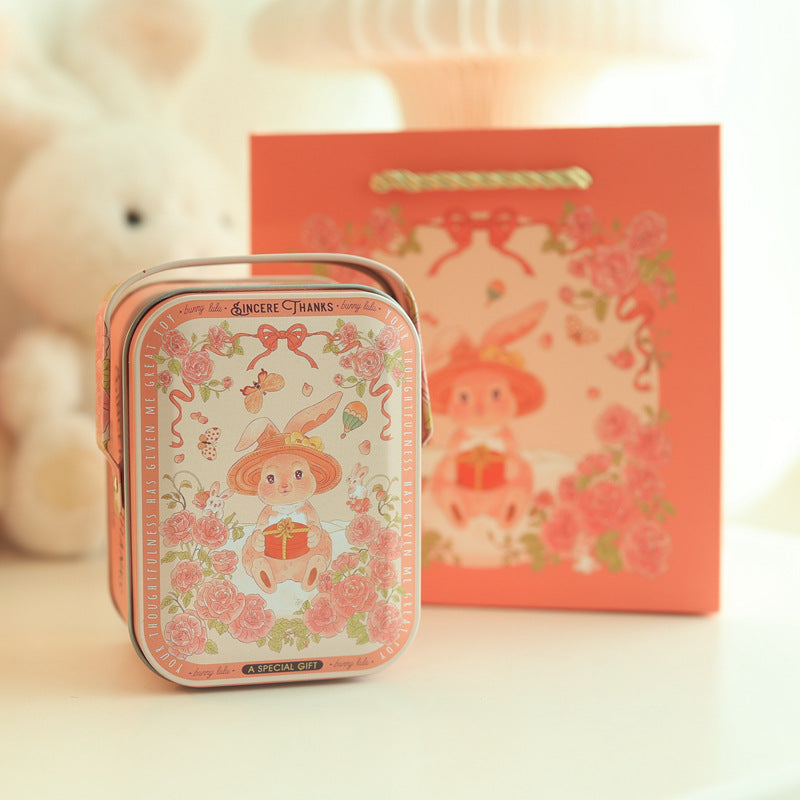 Cute Bunny Pom Pom Keychain Set