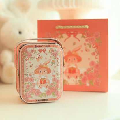 Cute Bunny Pom Pom Keychain Set