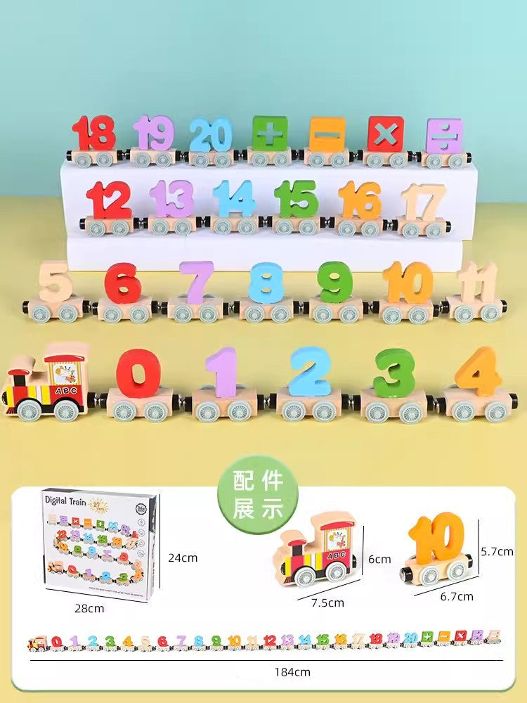 Learning Wooden Toy Train Set