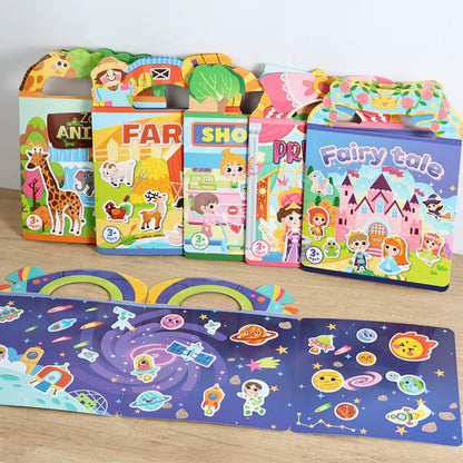Colorful Reusable Sticker Activity Books for Kids