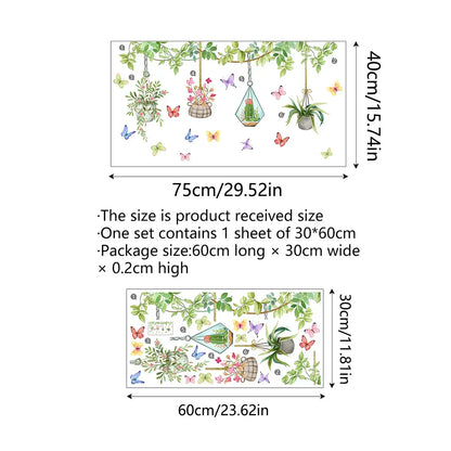Colorful Floral Static Window Sticker