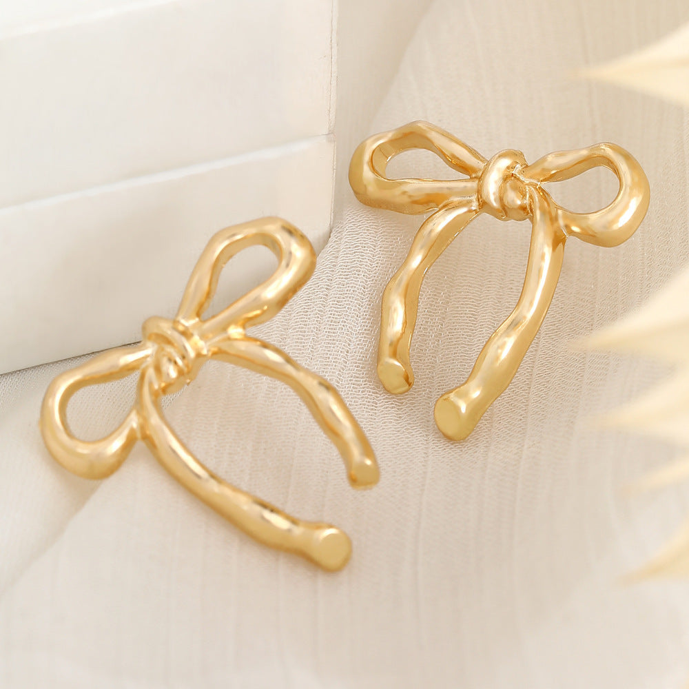 Small Ribbon Dangle Earrings